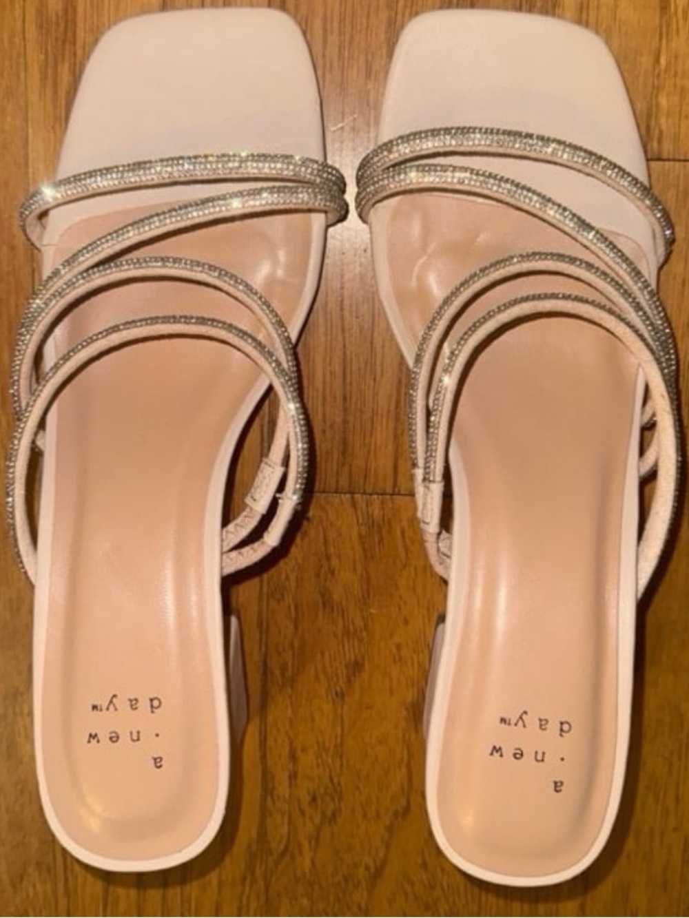 Brand New Target A New Day Sparkly + Pink Beige Square Heels